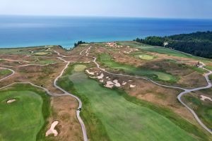 Arcadia Bluffs (Bluffs) 16th Aerial Fairway